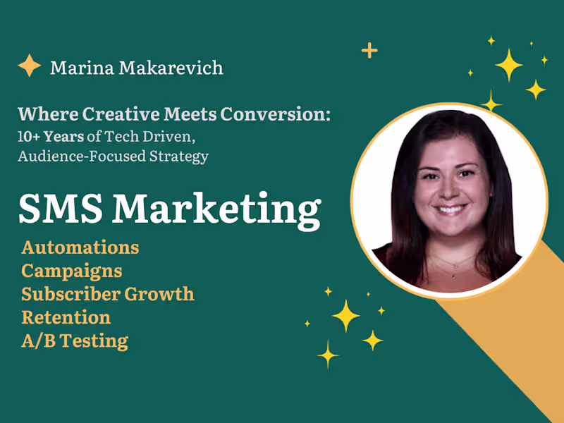 Cover image for SMS Marketing | Campaigns, List Growth, Full Cycle Automations