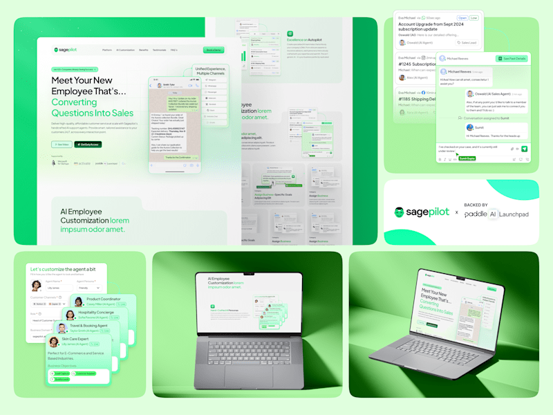 Cover image for Conversational AI Agent | Web Dev + UI Design+ Illustration