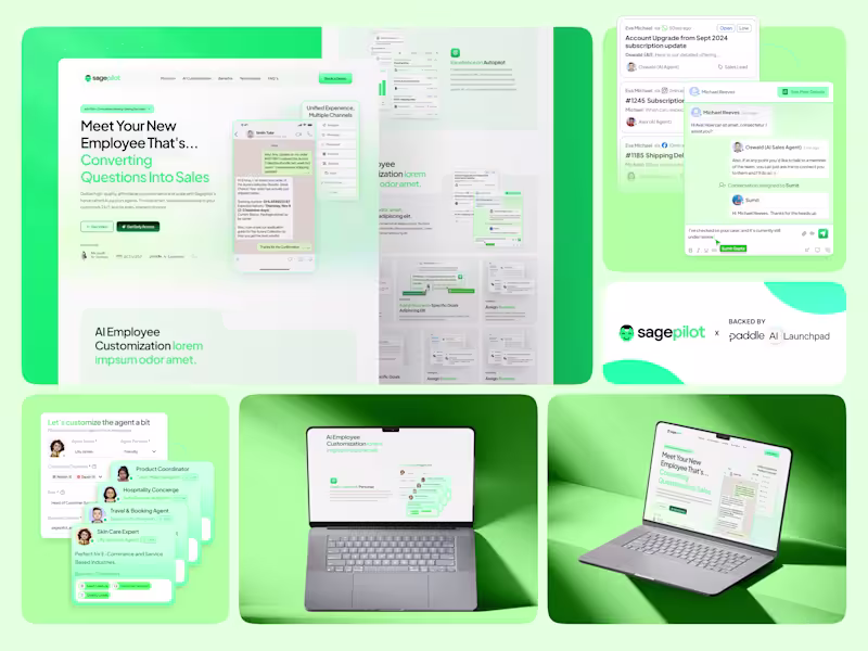 Cover image for Conversational AI Agent | Web Dev + UI Design+ Illustration