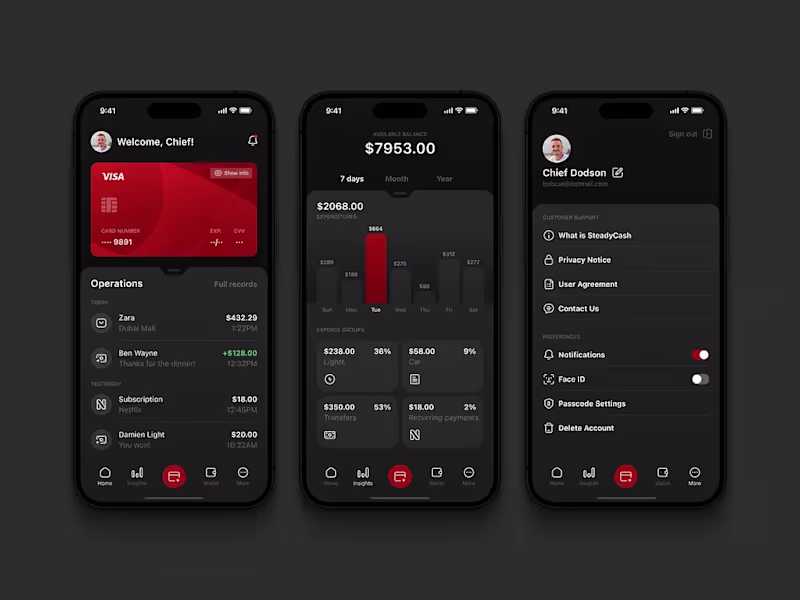 Cover image for SteadyCash Fintech Mobile App Development