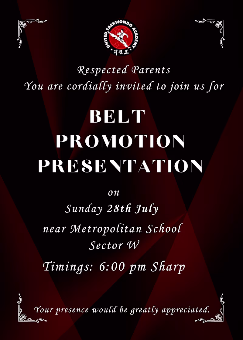 Cover image for Belt Promotion Presentation Flyer Design