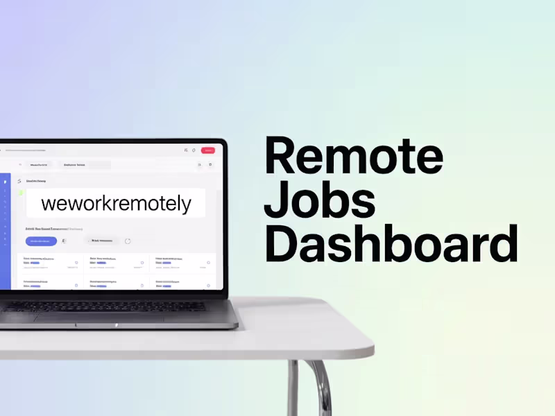 Cover image for WeWorkRemotely Remote Jobs Dashboard