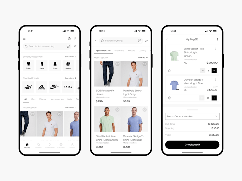 Cover image for Clothing Store App Ui Design