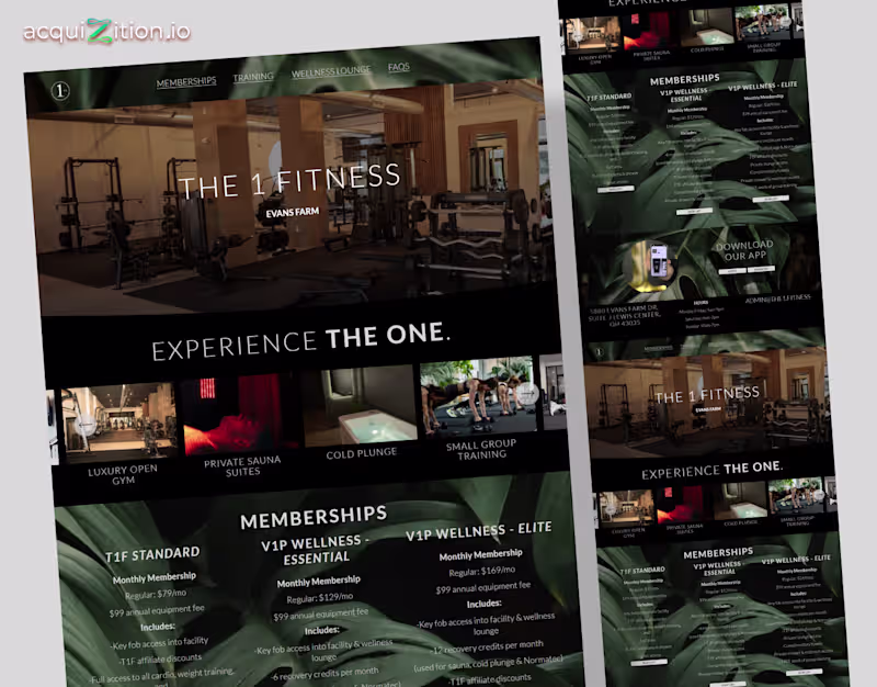 Cover image for The 1 Fitness – Webflow Website The Brief The 1 Fitness team...