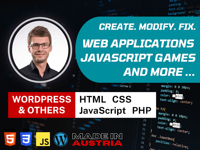 Cover image for Web Application & Game Development with HTML CSS JavaScript PHP
