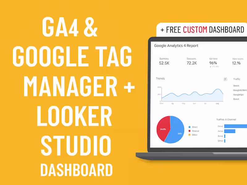 Cover image for You will get GA4 + GTM Setup & Looker Studio Dashboard