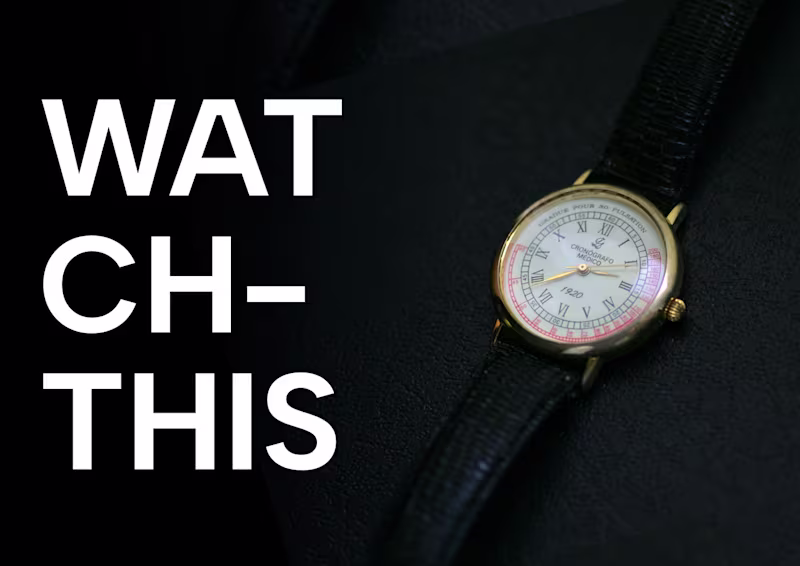 Cover image for WATCH-THIS :: Behance