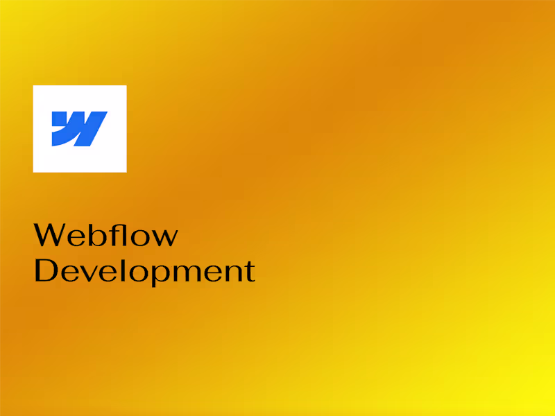 Cover image for Webflow Landing Page Website Development 