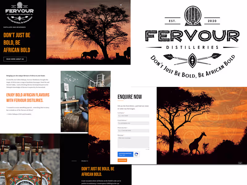 Cover image for Fervour Distilleries Brand Identity & Website
