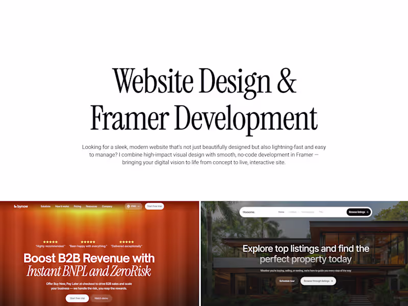 Cover image for Website Design & Framer Development