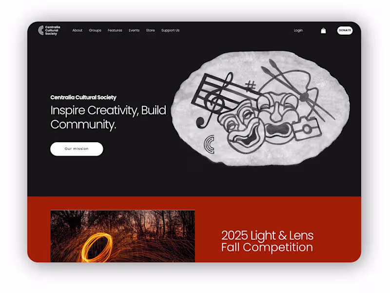 Cover image for Centralia Cultural Society Website