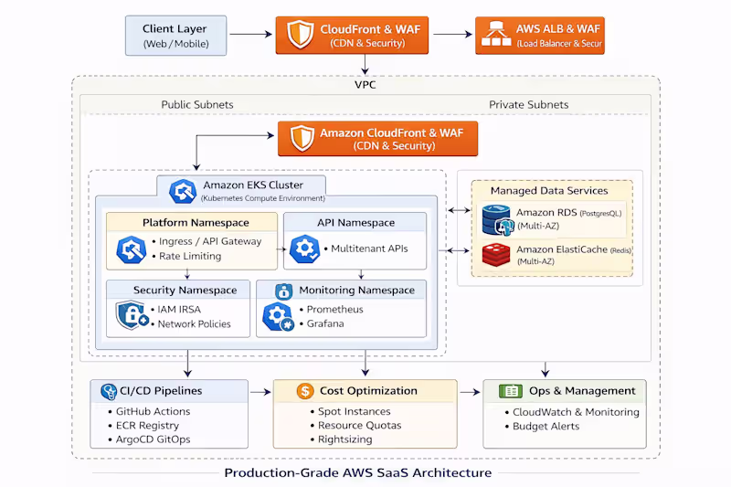 Cover image for Multi-Tenant SaaS Platform on AWS EKS