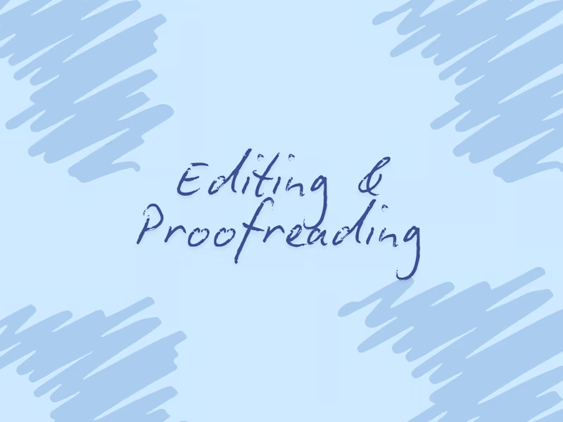 Cover image for Editor and Proofreader