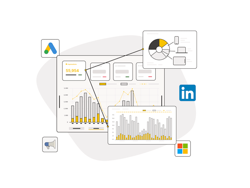 Cover image for UI Illustrations for Digital Marketing Tool