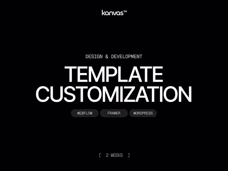 Cover image for Website Template Customization (Design & Development)