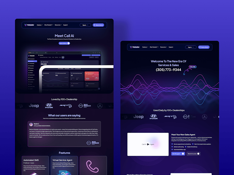 Cover image for Matador AI Web Interface Design