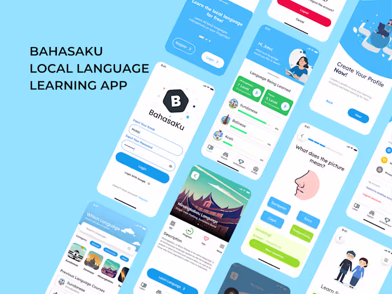 Cover image for BahasaKu Language Learning App Design