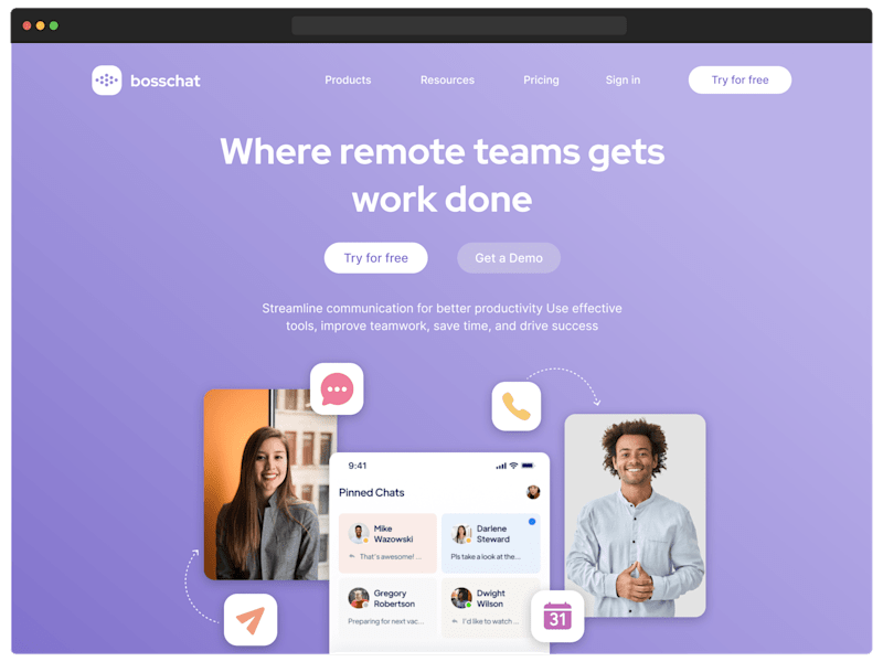 Cover image for bosschat - a business work communication solution