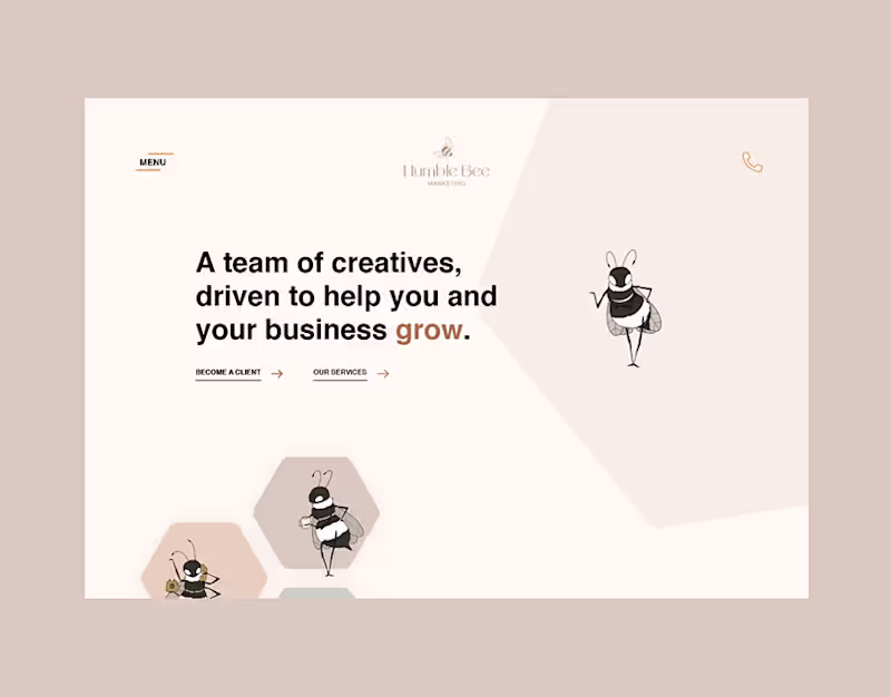 Cover image for Humble Bee Marketing - Web Design & Development :: Behance
