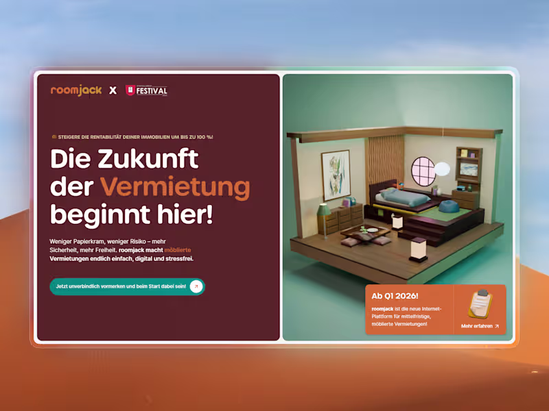 Cover image for Framer Landing Page | Roomjack at Immocation Festival