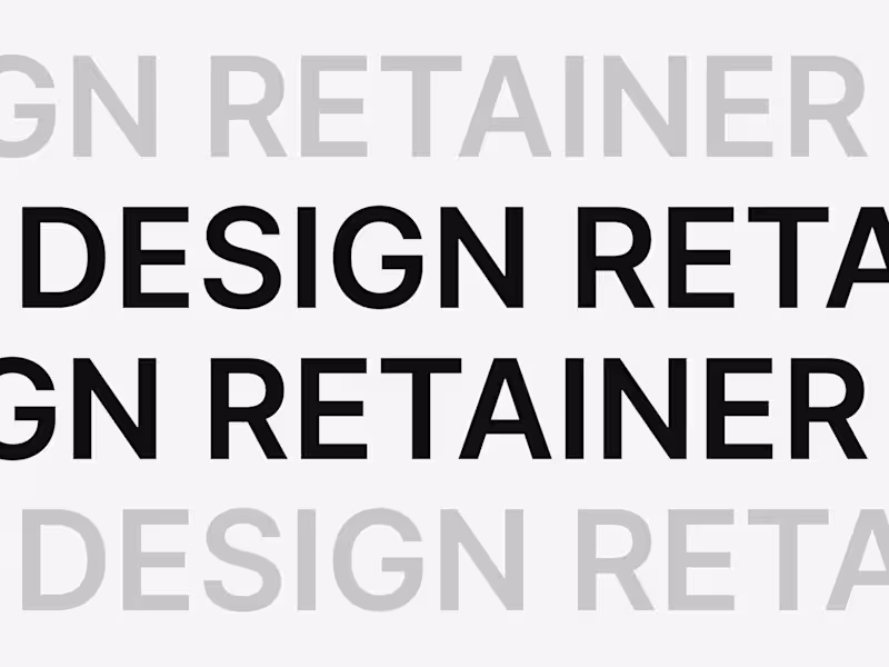 Cover image for Design Retainer