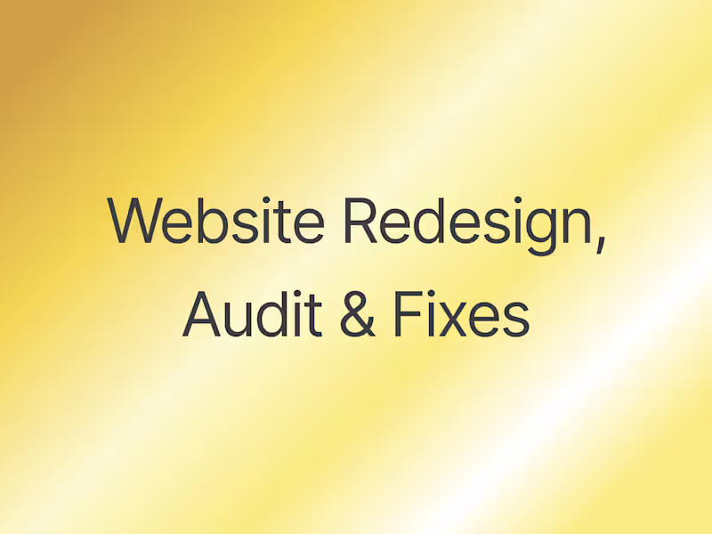 Cover image for Website Redesign & UX Fixes