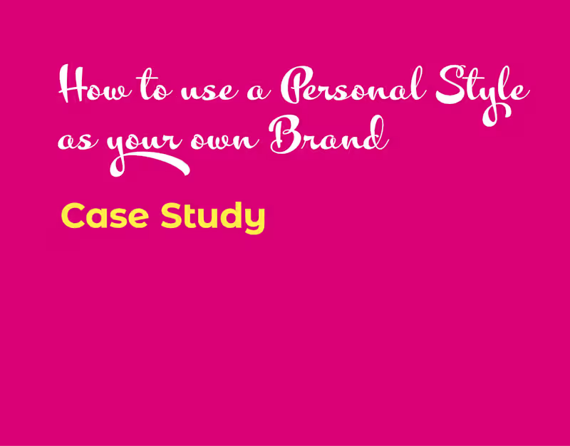 Cover image for How to use Personal Style as your own Brand