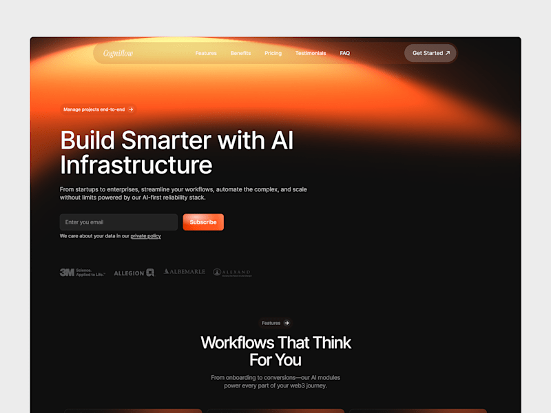 Cover image for SaaS Landing Page Design for Coginflow