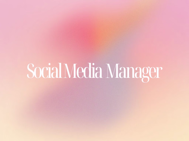 Cover image for Social Media Manager