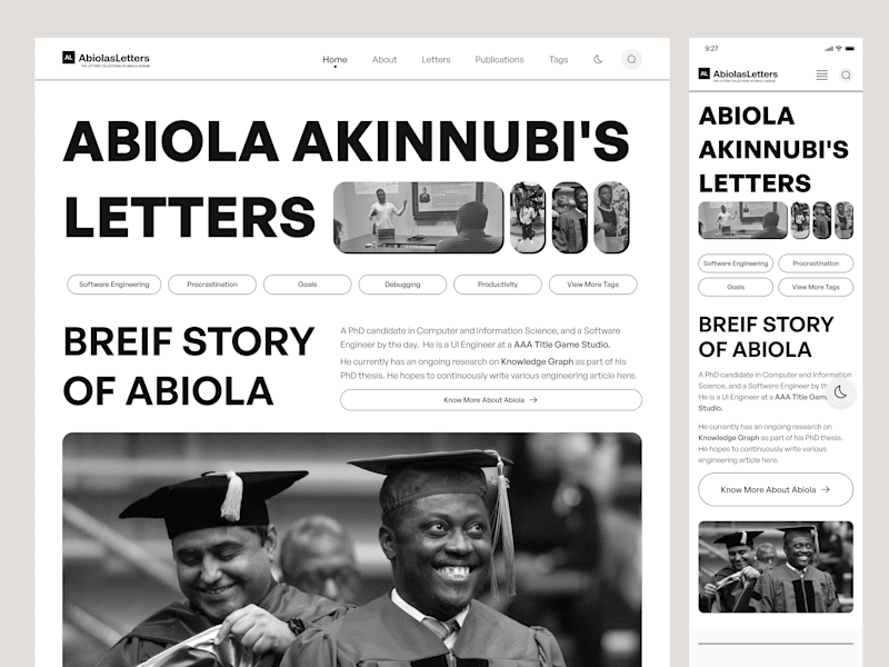 Cover image for Abiola's Letters - Figma to Framer Development