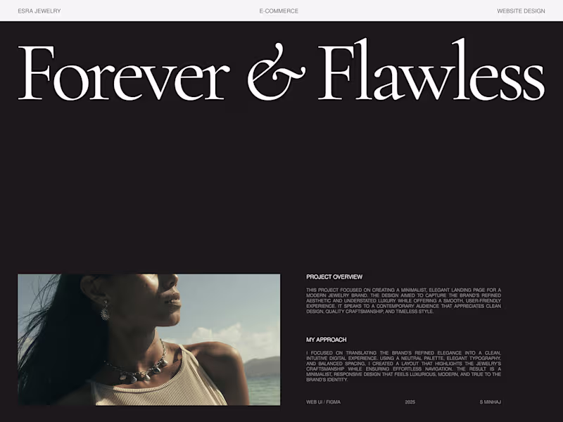 Cover image for ESRA JEWELRY - Landing Page Design