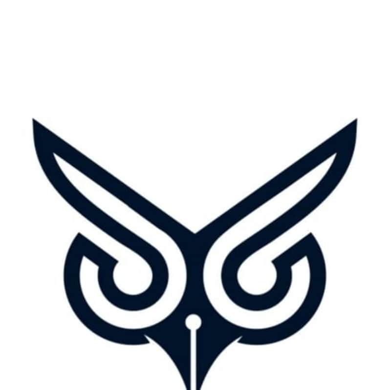 Cover image for Graphic Designer on Instagram: “owl + pen ,simpel logo design .…