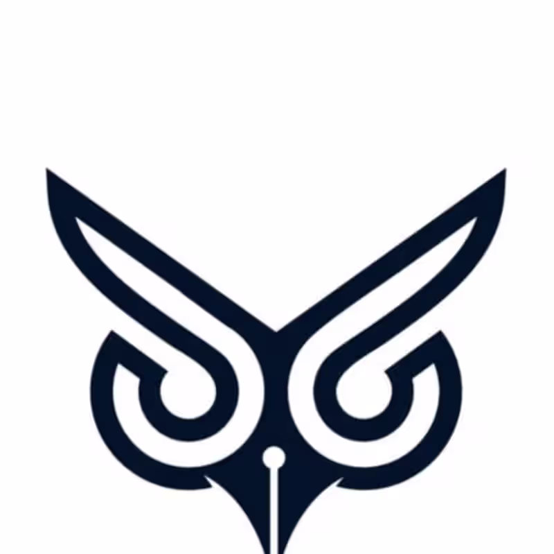 Cover image for Graphic Designer on Instagram: “owl + pen ,simpel logo design .…