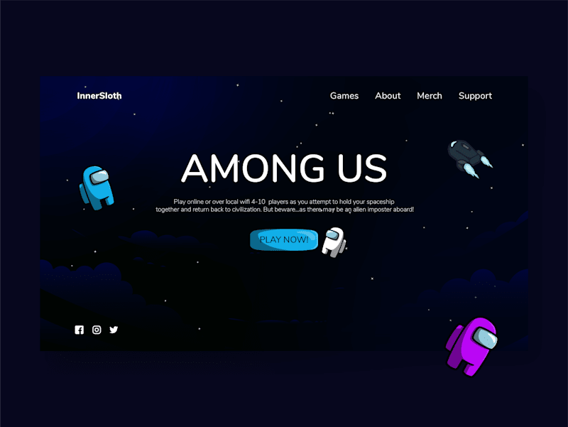 Cover image for Among Us Landing Page