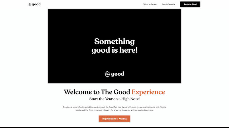 Cover image for The Good Experience website