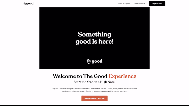 Cover image for The Good Experience website
