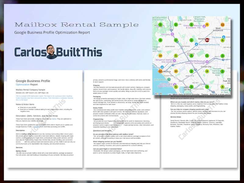 Cover image for Google Business Profile Optimization Report (Sample)