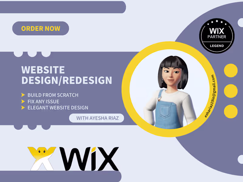 Cover image for Professional WIX Editor  Website Design Service