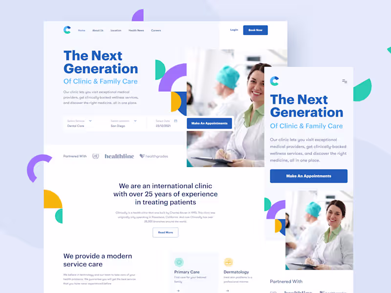 Cover image for Clinically – Modern Healthcare & Clinic Web Design