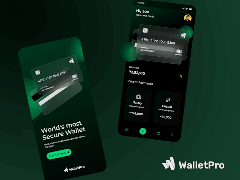 Cover image for WalletPro - Digital Wallet Concept | Glassmorphism