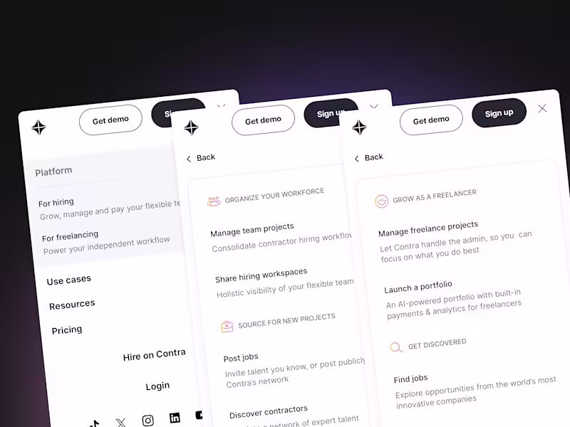 Cover image for Building Contra an Advanced Navigation & Footer in Framer