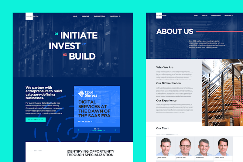 Cover image for Columbia Capital Website Design