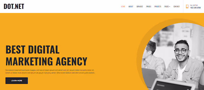 Cover image for DOT.NET Agency Website