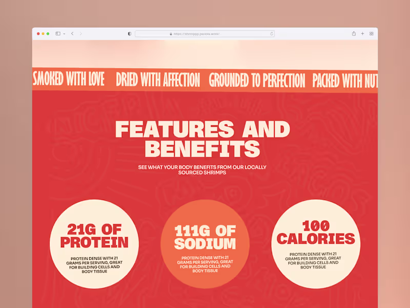 Cover image for Interactive Marketing Site for Shrimppp