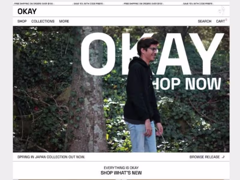Cover image for Framer Redesign for OKAY Official, a clothing brand that my ...