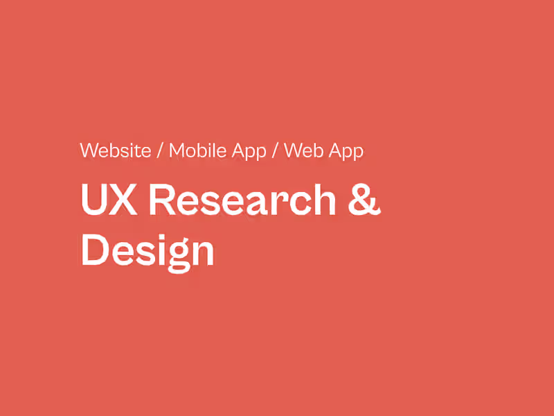 Cover image for UX Research + Design For Your Website Or App