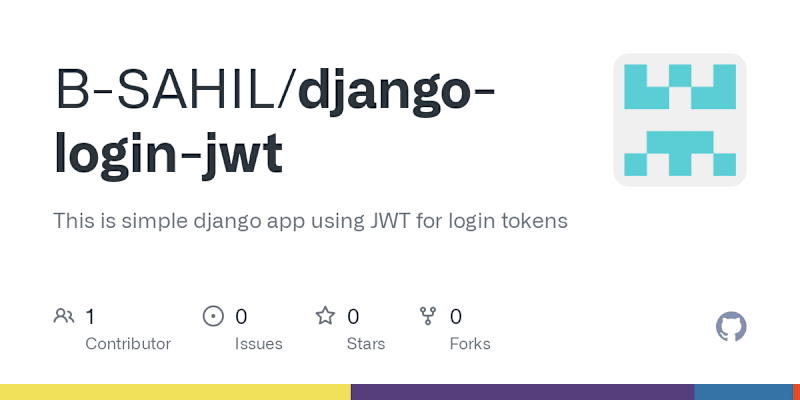 Cover image for B-SAHIL/django-login-jwt
