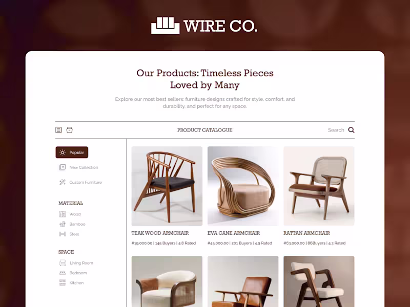 Cover image for WireCo Website UI/UX Design