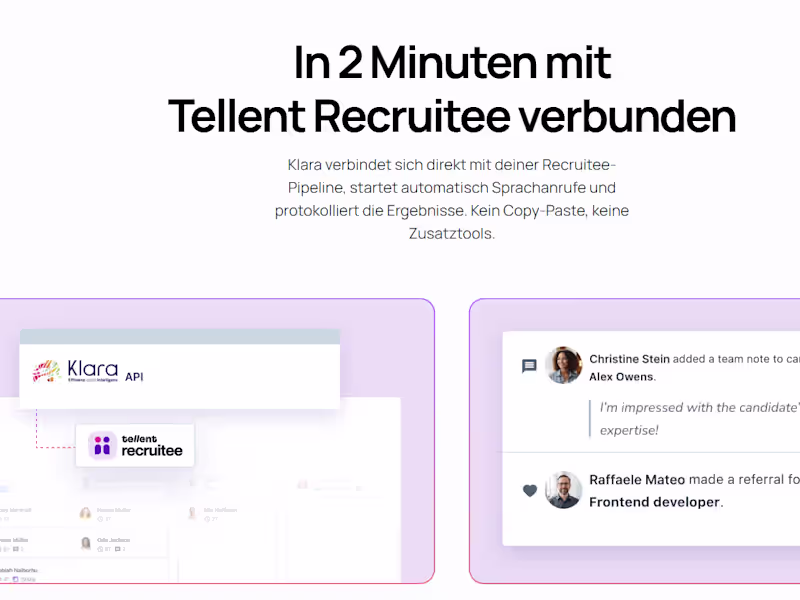 Cover image for Klara AI - HR AI Voice calling agents in Germany