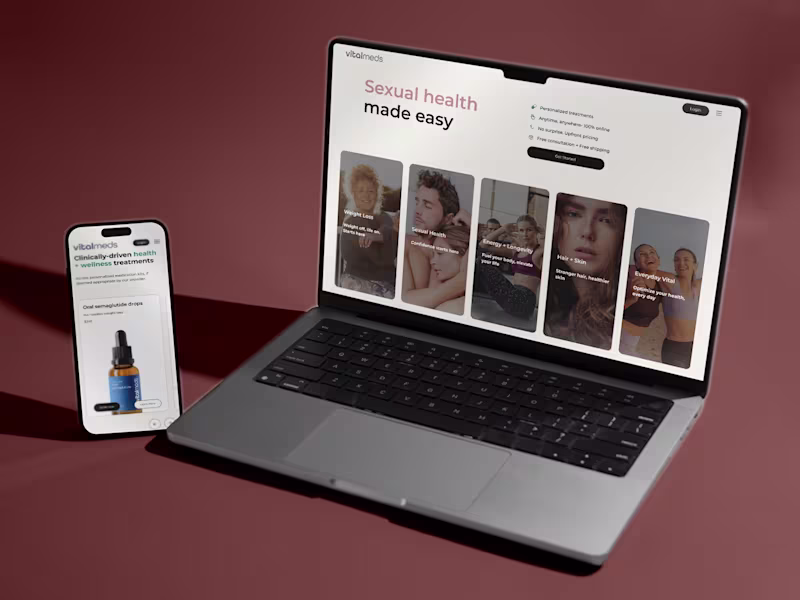 Cover image for Webflow Website Design & CMS Setup for VitalMeds